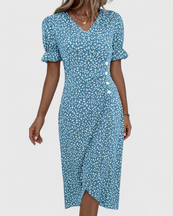 SOPHIA – BLOOM WRAP MIDI DRESS