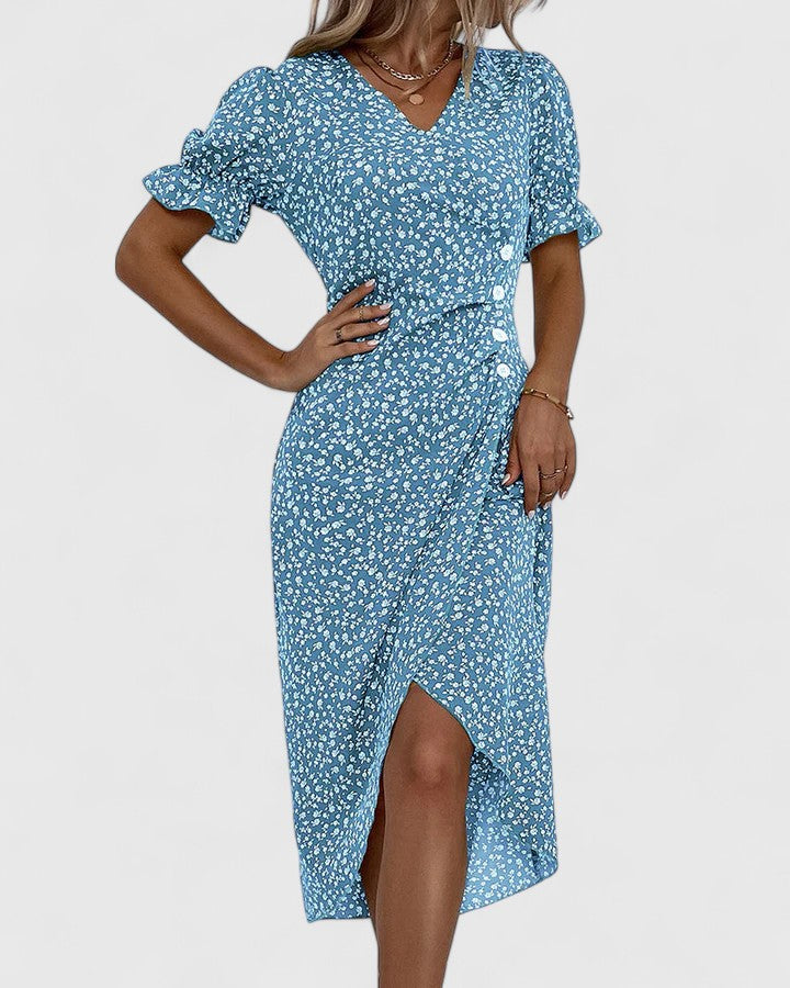 SOPHIA – BLOOM WRAP MIDI DRESS