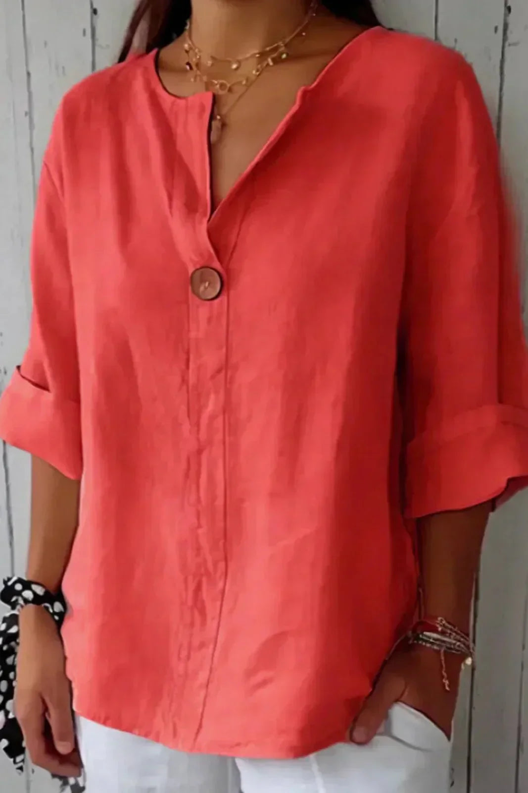 Karen Bartels | Relaxed V-Neck Blouse