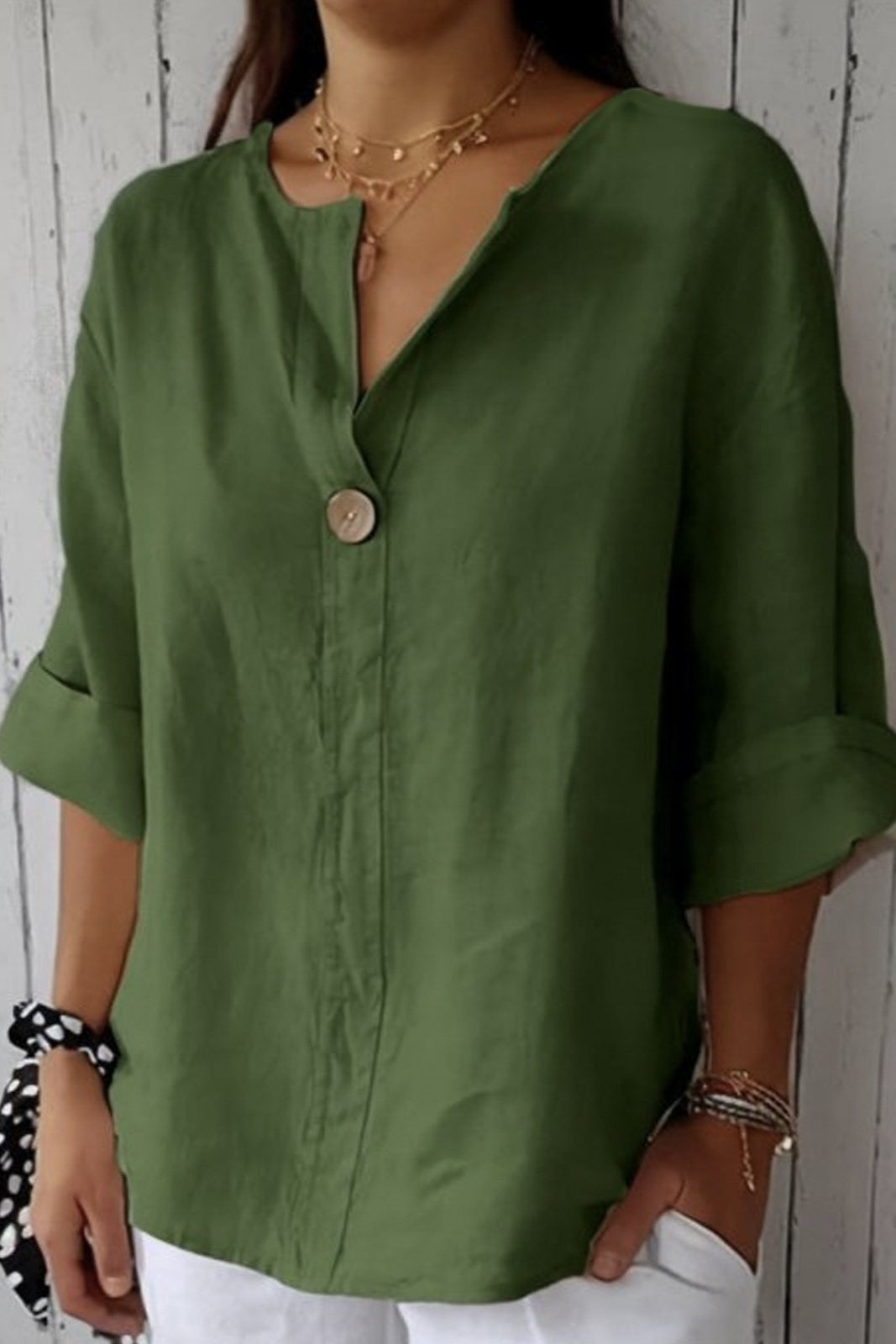 Karen Bartels | Relaxed V-Neck Blouse