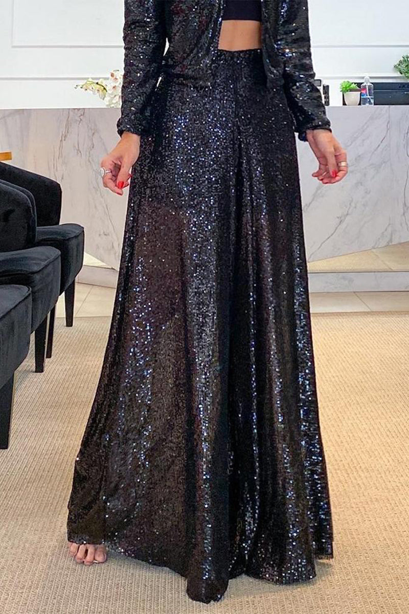 Sequin Embellished High Waist Cocktail Dress