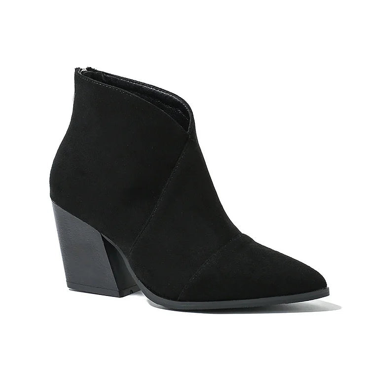 POINTED ANKLE BOOT WITH Premium  EFFECT