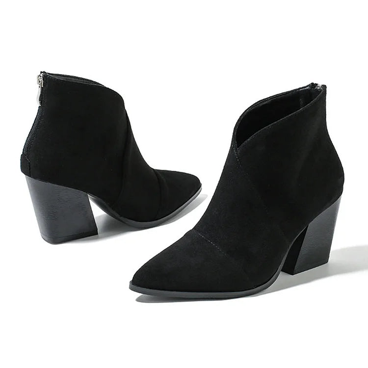 POINTED ANKLE BOOT WITH Premium  EFFECT