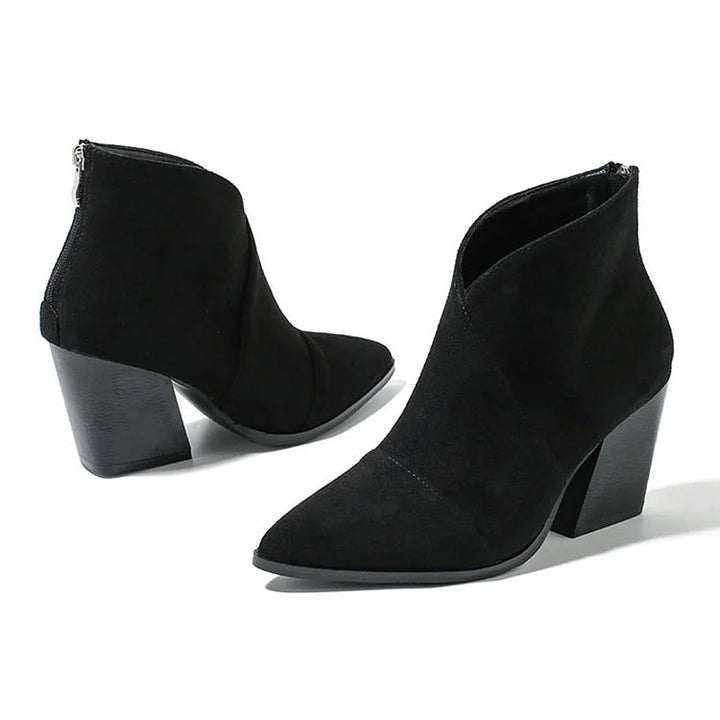 POINTED ANKLE BOOT WITH Premium  EFFECT
