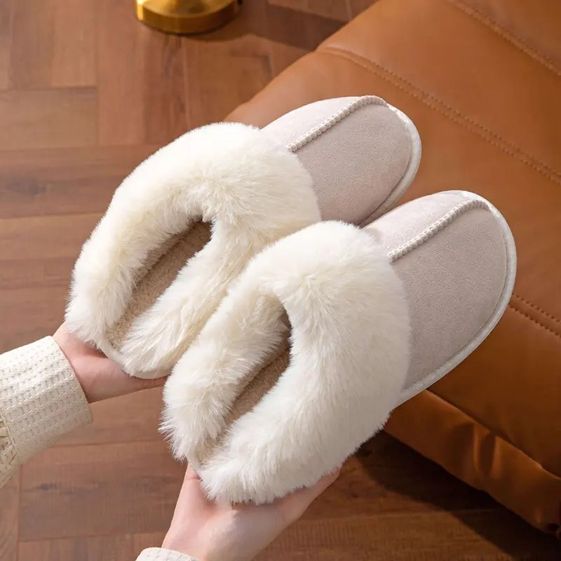 Chioma - Non Slip Fur Slippers For Winter