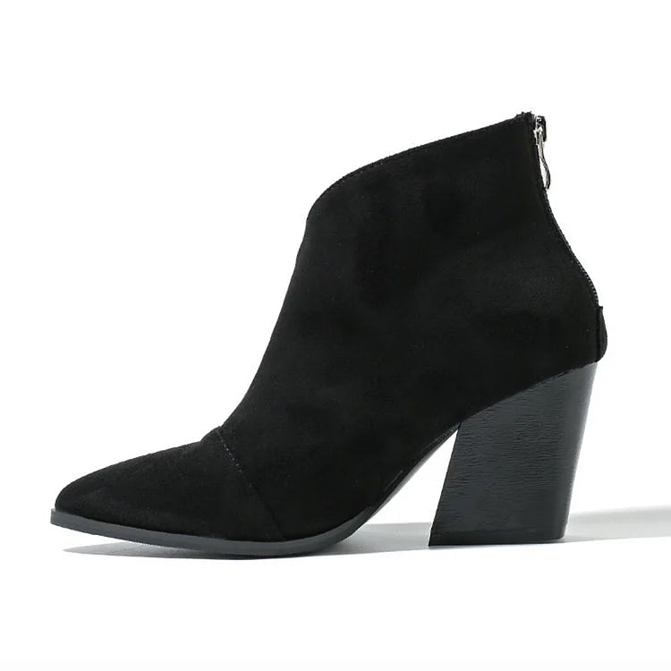 POINTED ANKLE BOOT WITH Premium  EFFECT