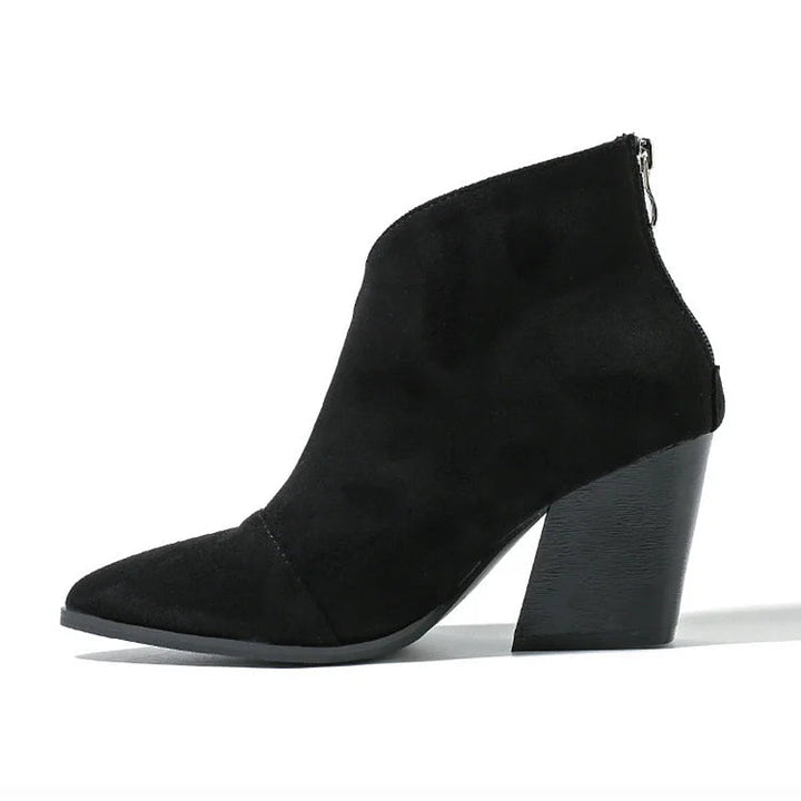 POINTED ANKLE BOOT WITH Premium  EFFECT