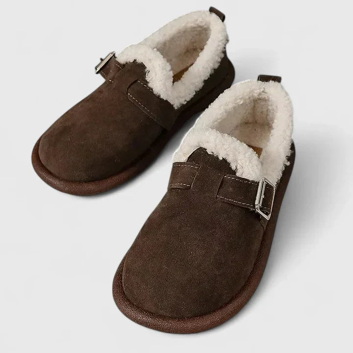 SANDY – BUCKLE TRIM WINTER SLIPPER