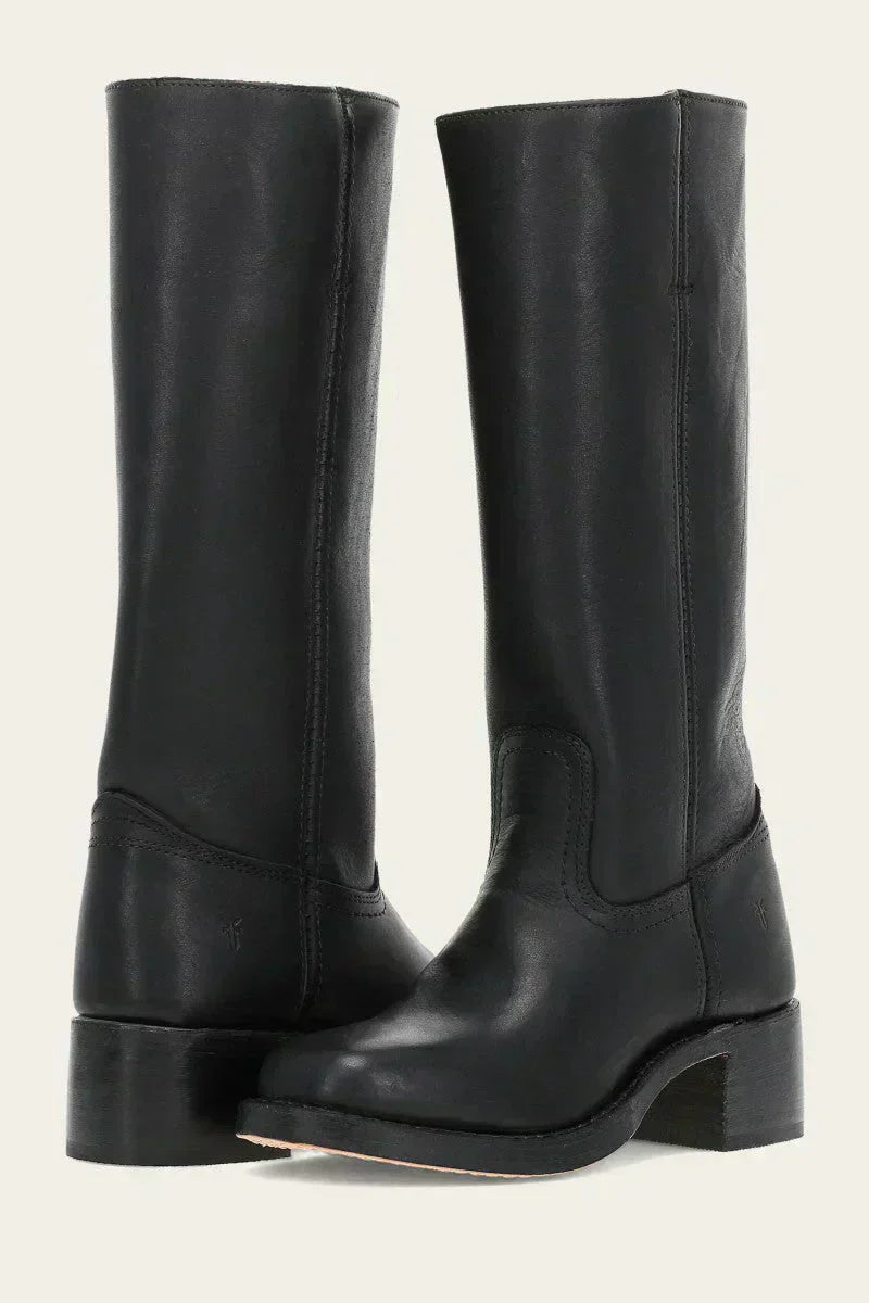 Knee-High Boots with Slim Fit and Structured Sole