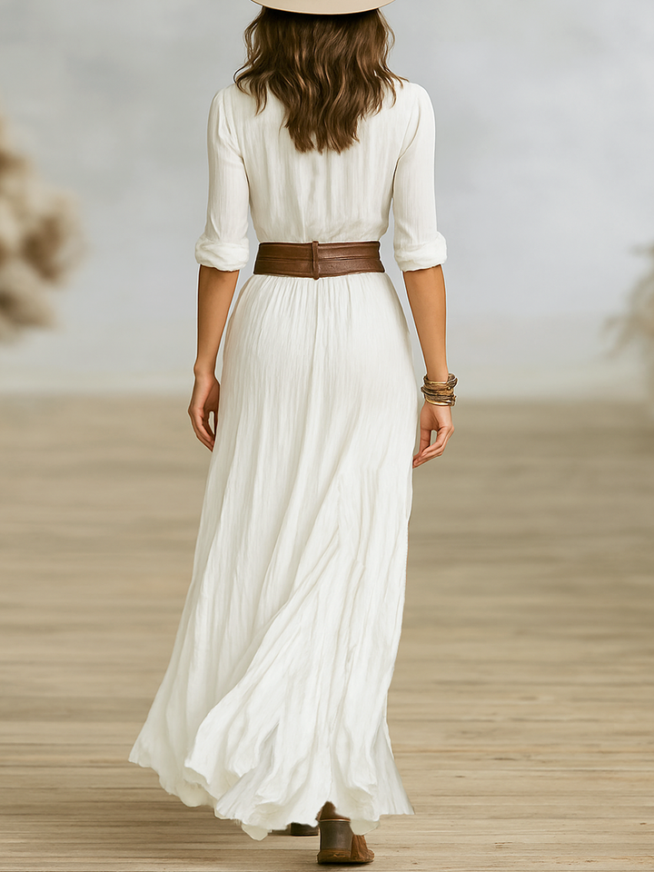 FREYA – BUTTON-DOWN MAXI DRESS