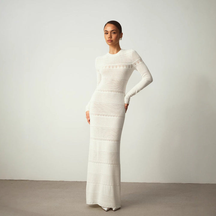 Women's Winter Maxi Dress with Long Sleeves