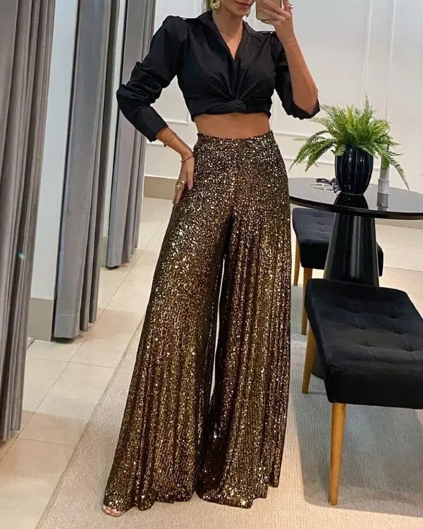 Sequin Embellished High Waist Cocktail Dress