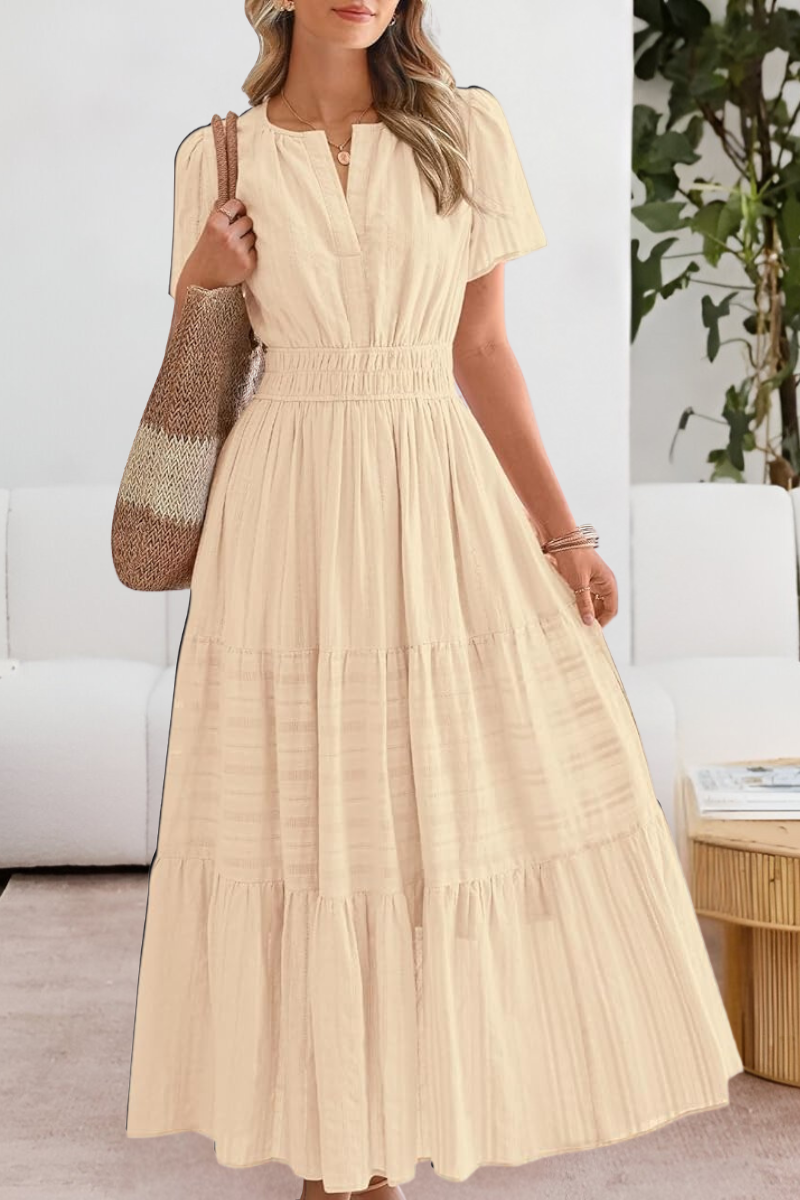 FREYA – SUNLIT CHARM TIERED MAXI DRESS