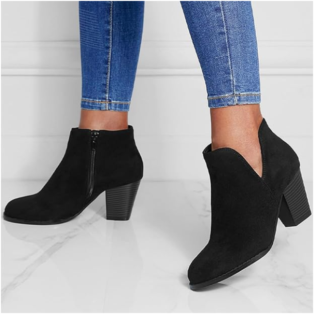 Hailey | Pointed Ankle Boot With Premium Effect