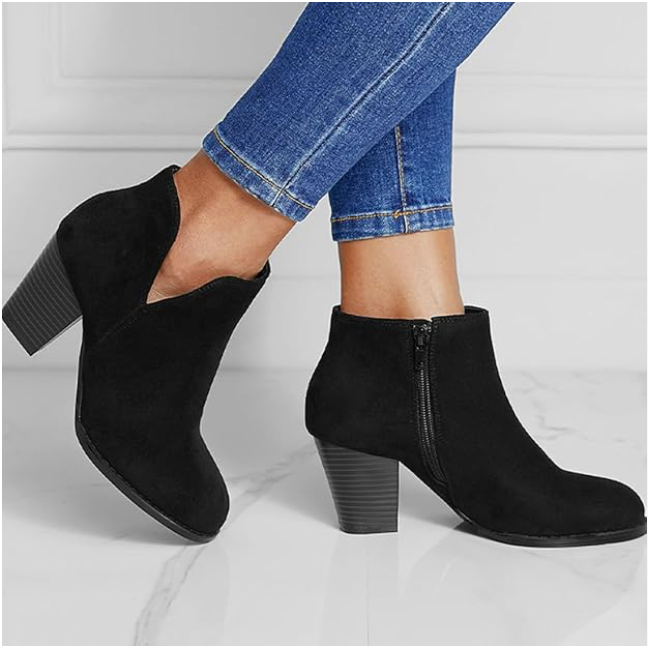 Hailey | Pointed Ankle Boot With Premium Effect