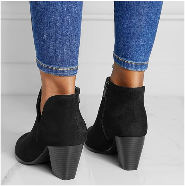 Hailey | Pointed Ankle Boot With Premium Effect
