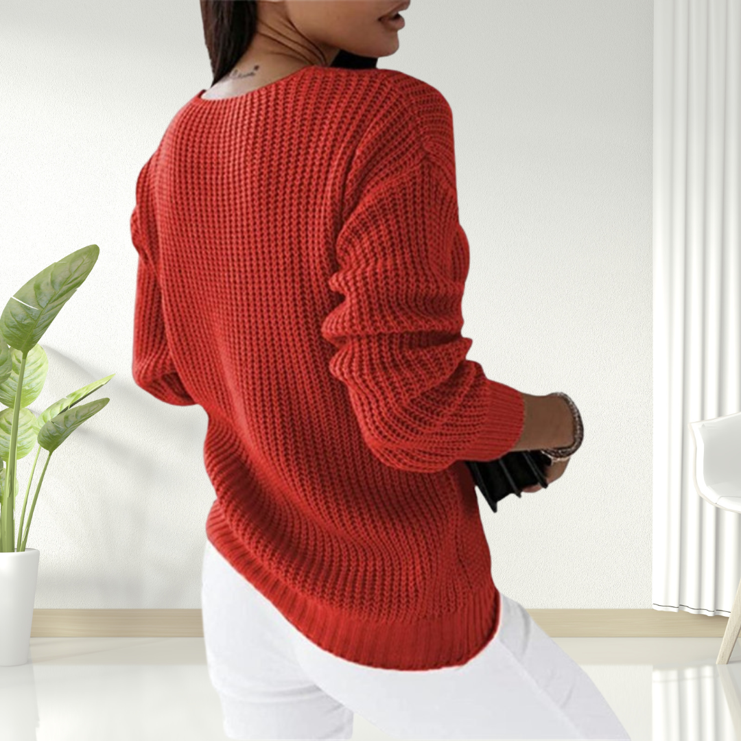 Oriana | Comfy V-Neck Sweater