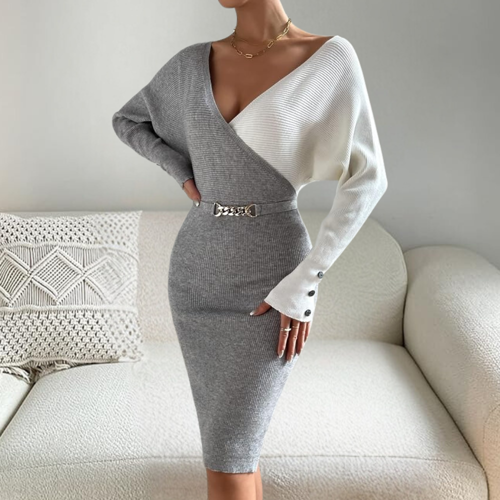 Elegant Knitted Dress for Winter Styling
