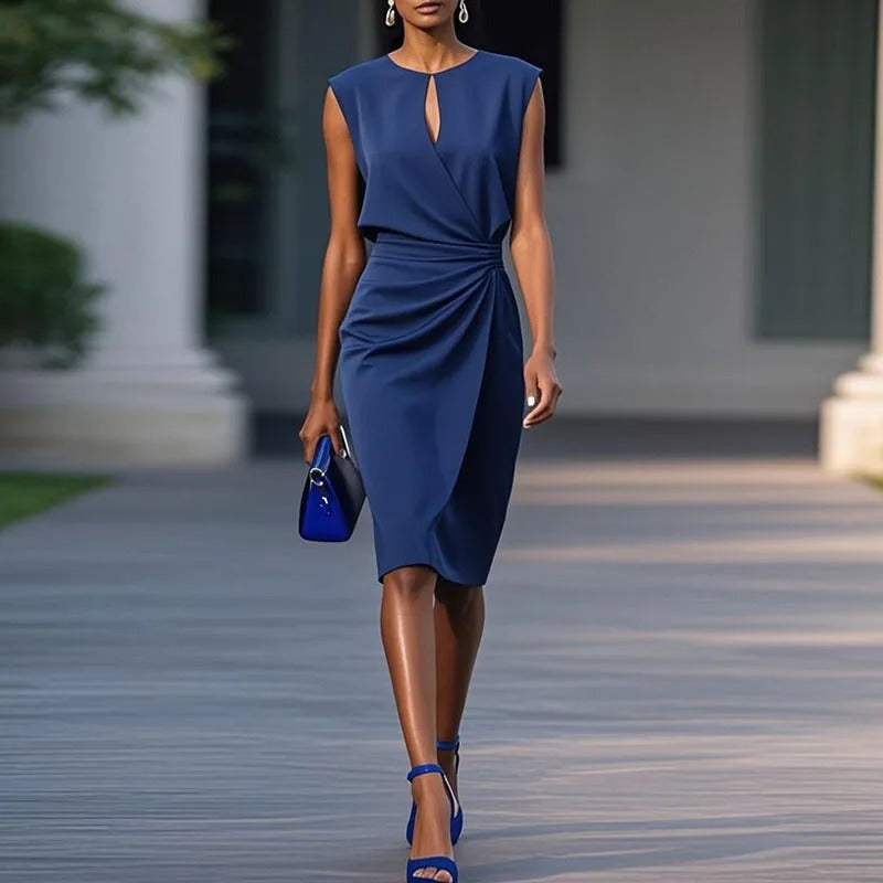 MAEVE – ELEGANT DRAPED KNEE-LENGTH DRESS